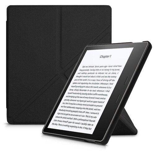 фото Чехол-обложка футляр mypads для amazon kindle oasis 2 (2017) 3g из качественной эко-кожи тонкий с магнитной застежкой черный