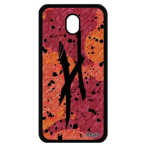 фото Стильный чехол на смартфон // galaxy j7 2017 // "знак зодиака рыбы" каллиграфия стиль, utaupia, оранжевый