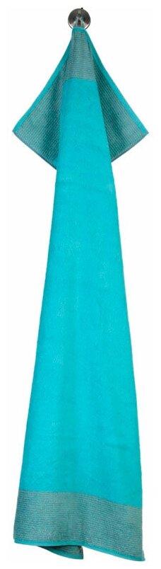 Полотенце махровое Cawo Two-Tone 50x100см, цвет бирюзовый - фотография № 2
