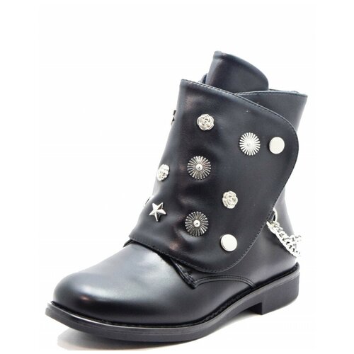 Leopard Kids 490V детские ботинки черный искусственная кожа, Размер 35