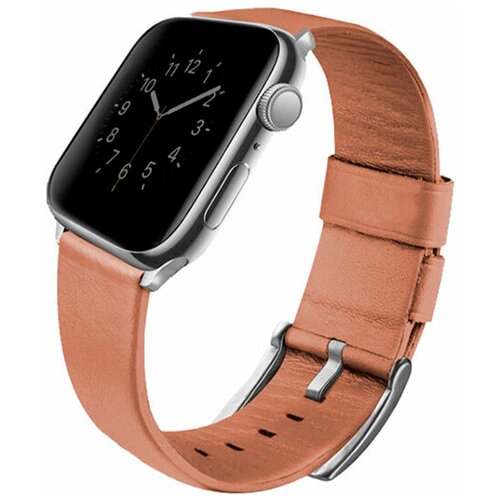 Ремешок Uniq Mondain для Apple Watch 38/40мм | ремешок натуральная кожа розовый
