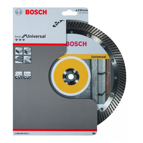 Диск алмазный BOSCH 2608602675 Best for Universal Turbo 230x22,23 мм круг отрезной алмазный 125 1a1r universal turbo