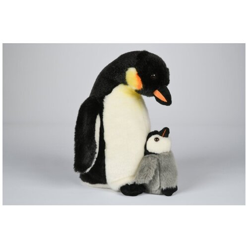 Игрушка мягконабивная LEOSCO Семейство Пингвинов 26 и 12 см игрушка мягконабивная leosco жираф 26 см