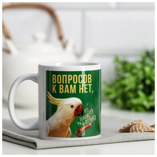 Кружка с сублимацией «Вопросов к вам нет, но…», 320 мл
