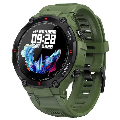 Умные часы LEMFO K22 зеленые для мужчин 398100₽