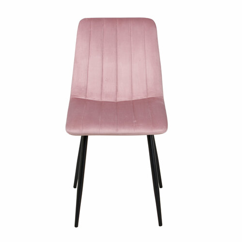 Стул обеденный Дублин WX-240 цвет сиденья светло-розовый велюр, черные ножки