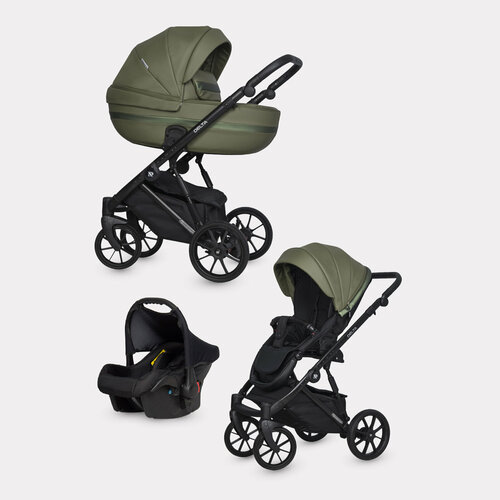 фото Коляска детская универсальная riko basic delta ecco 3 в 1, 13 olive (оливковый)