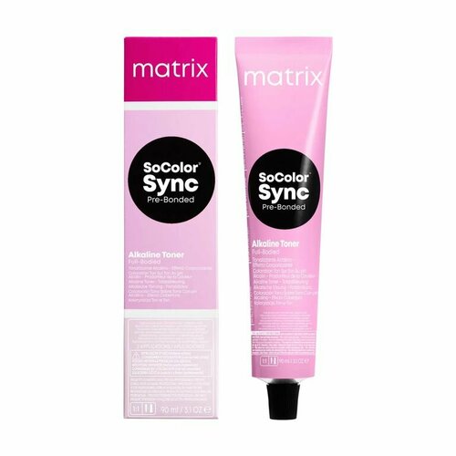 Matrix SoColor Sync Pre-Bonded - Крем-краска для волос тон в тон без аммиака с бондером 11V Ультра светлый блондин перламутровый, 90 мл