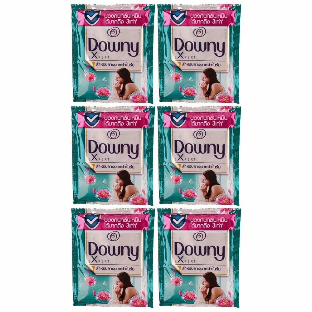 Downy Тайский парфюмированный кондиционер для белья Expert с антибактериальным эффектом, набор 6 шт по 20 мл