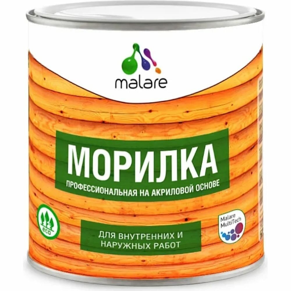 MALARE Морилка Professional для дерева, акриловая, тик, 0,9 кг 2036770257717