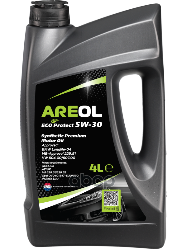 AREOL Areol Eco Protect 5W30 (4L)_Масло Моторное! Синт Acea C3, Api Sp, Vw 504.00/507.00, Mb 229.51