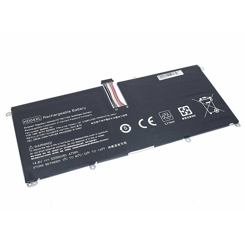 xt Аккумуляторная батарея для ноутбука HP Envy Spectre XT 13-2120t (HD04-4S1P) 14.8V 3200mAh OEM черная