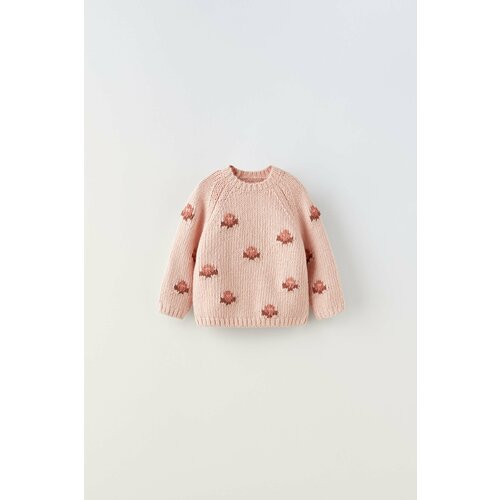 фото Свитер zara, размер 3-6 месяцев (68 cm), розовый