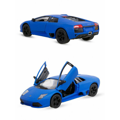 Металлическая машинка Kinsmart 1:36 «Matte Lamborghini» инерционная, синяя KT5370D-6