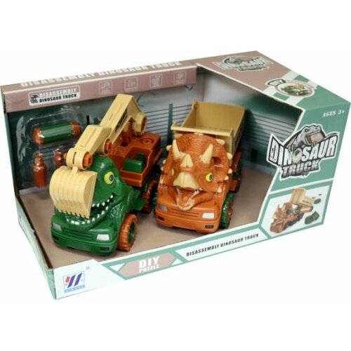 Набор инерционных машин конструкторов Limei Динозавр Самосвал Динозавр Экскаватор YH559-006AA