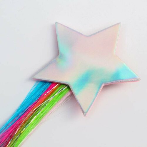 Прядь для волос на заколке Звездочка 40 см 578₽