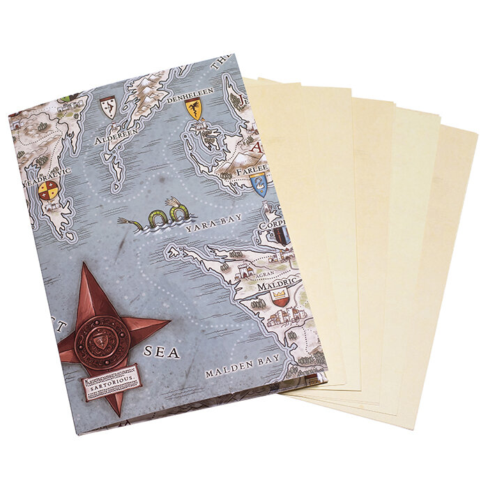 Комплект из ламинированной папки для хранения листов А4 и основы для рисования (5 шт.)