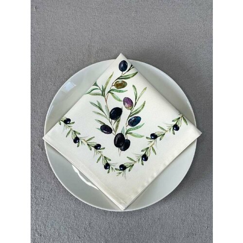 Салфетка сервировочные для стола, хлопок 200 г/м², 40х40 см, 