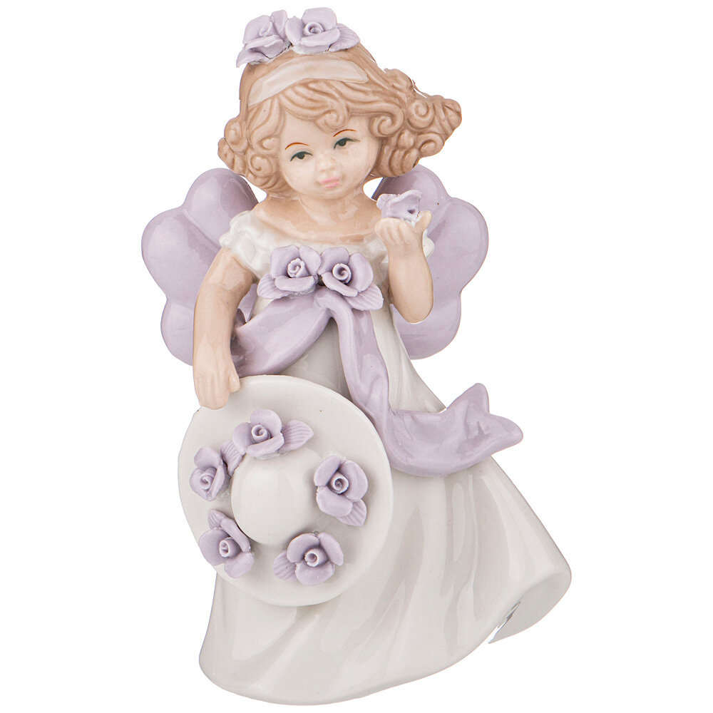 Статуэтка, декоративная фигурка Lefard "Mio Angelo", 8 х 6 х 15 см, фарфоровая