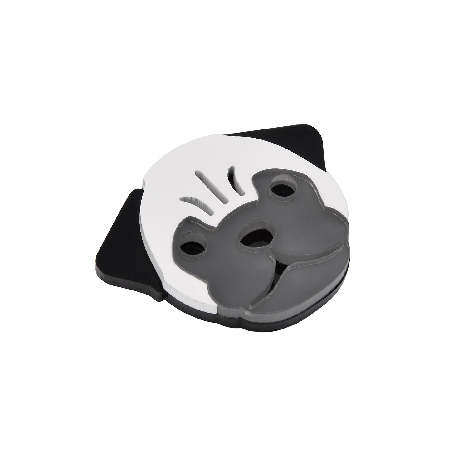 Брошь MONOLAMA, серый — фото 1