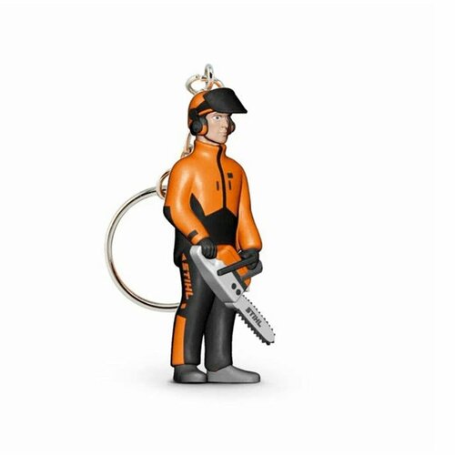 Брелок STIHL, глянцевая фактура, оранжевый/гладкий
