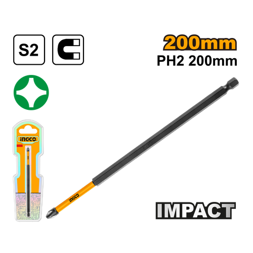 Бита для шуруповерта IMPACT INGCO SDBIM71PH2200 INDUSTRIAL РН2х200 мм 1 шт.