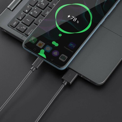 Дата-кабель USB - microUSB, 2m, Deppa 72205-OZ, Без заводской упаковки черный