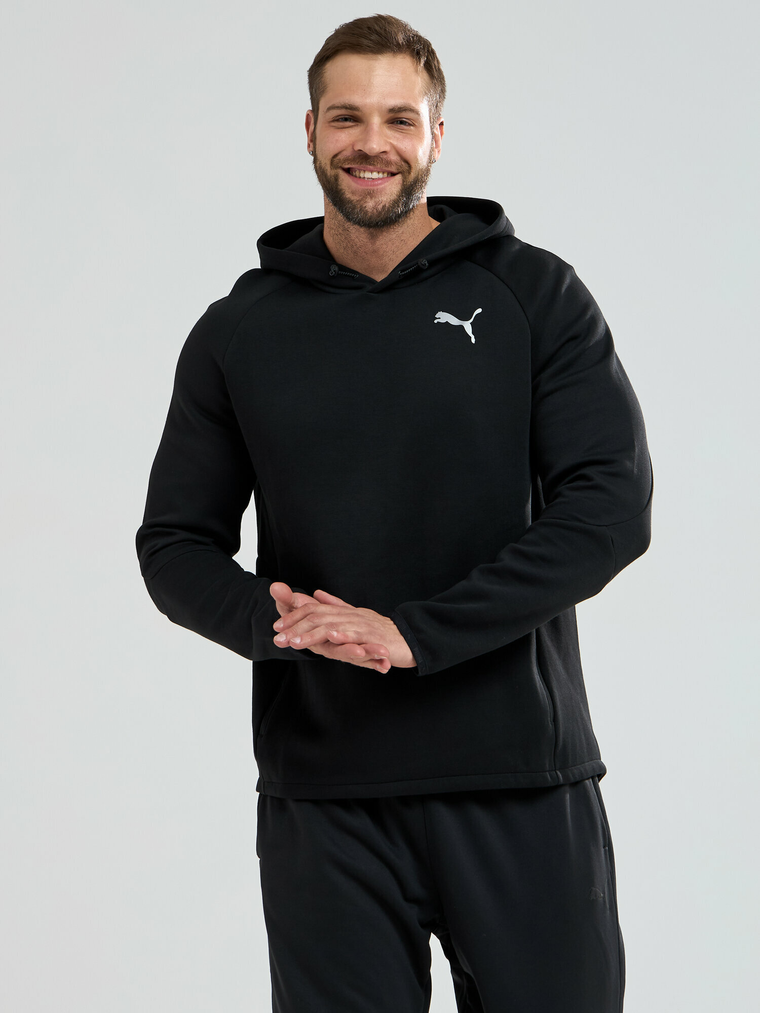 Толстовка PUMA Evostripe Hoodie Men, размер L, , черный — фото 1