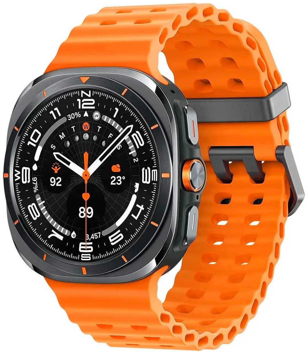 Смарт-часы Samsung Galaxy Watch Ultra LTE 47мм 1.5' AMOLED корп. черный, рем. оранжевый (SM-L705FDAACAU)