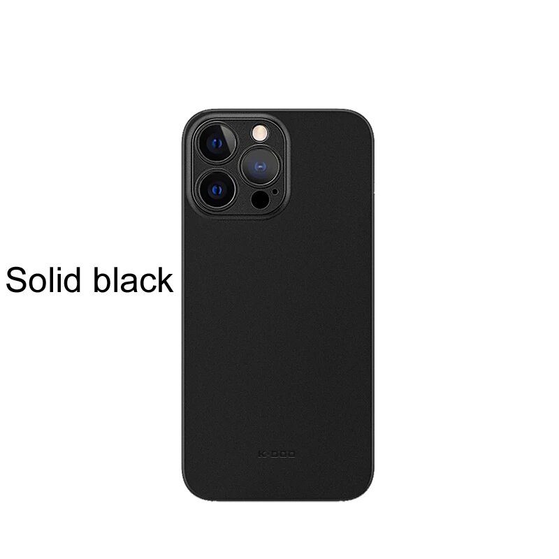 Чехол K-Doo Air Skin для iPhone 16, 15, 14, 13, 12, 12, 11 Pro Max mini, ультратонкий, полипропиленовый, 0,3 мм, матовый, супертонкий, ультратонкий защитный чехол Черный, Black, For iPhone 16Pro