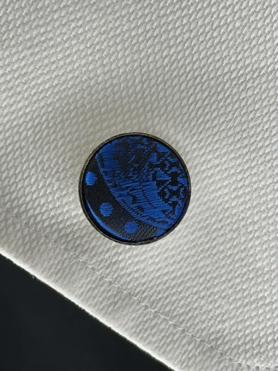 Запонки Tonali Baie, серебряный, синий — фото 1