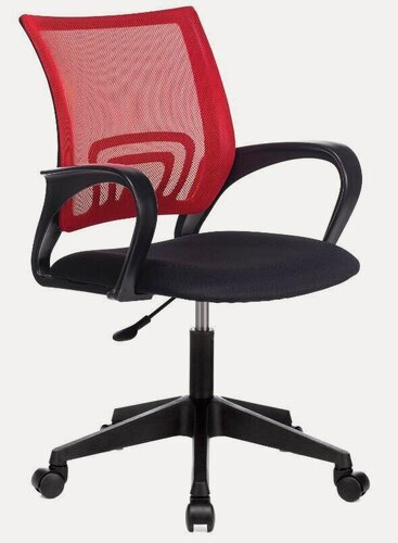 Изображение товара Кресло компьютерное Бюрократ CH-695NLT красный TW-35N сиденье черный TW-11 сетка/ткань крестовина пластик