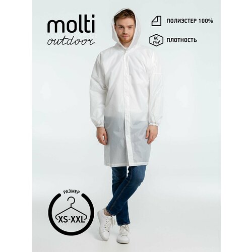 фото Плащ-дождевик molti базовая коллекция, размер xxl, белый