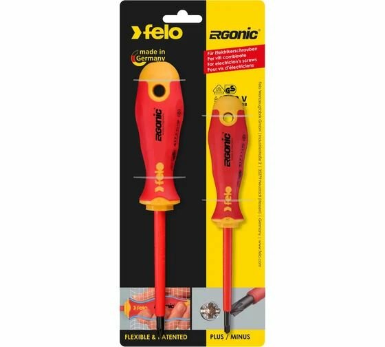 Набор крестовых диэлектрических отверток Felo Ergonic 2 шт 41792191