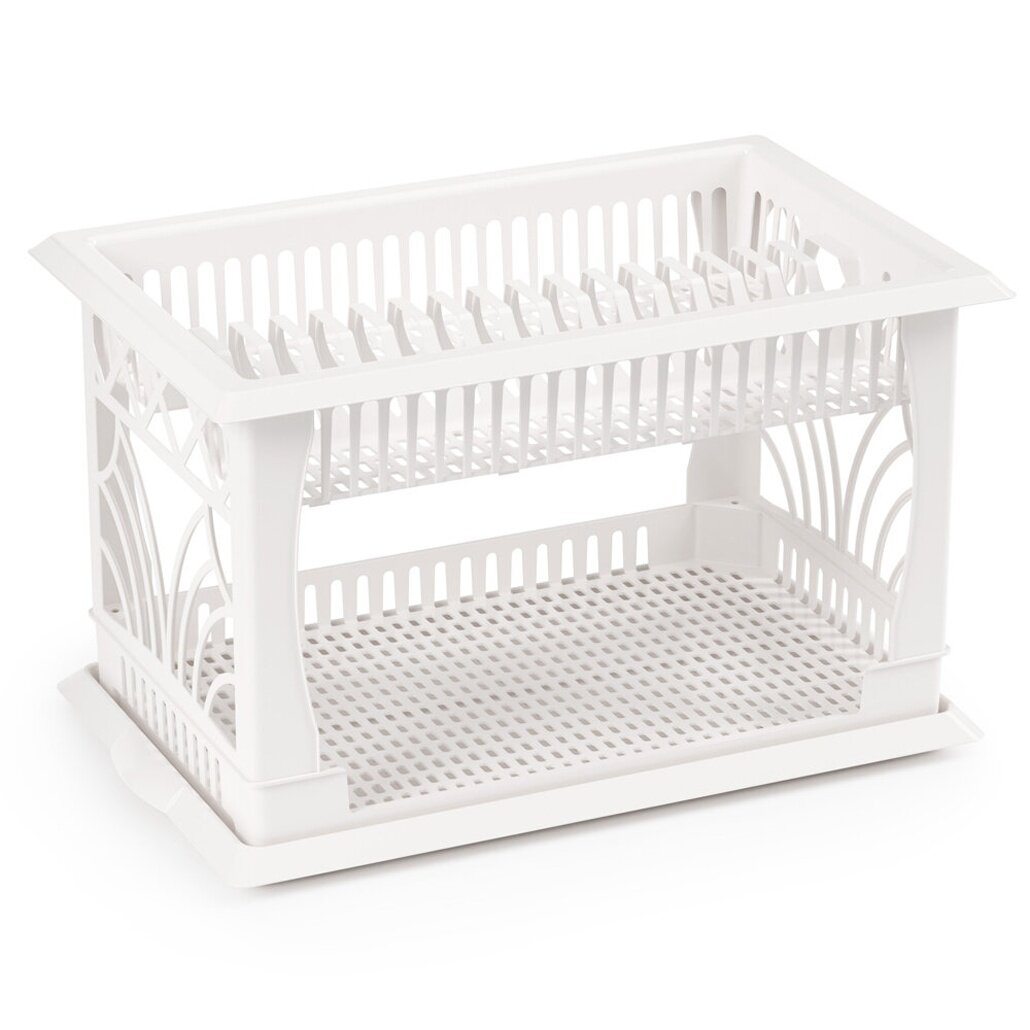 Сушилка для посуды «Мечта хозяйки» №2, белый, пластиковая, двухуровневая