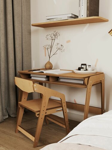 Изображение товара Детская мебель от 1 до 7 лет растущая, комплект стол и стул растущий для детей