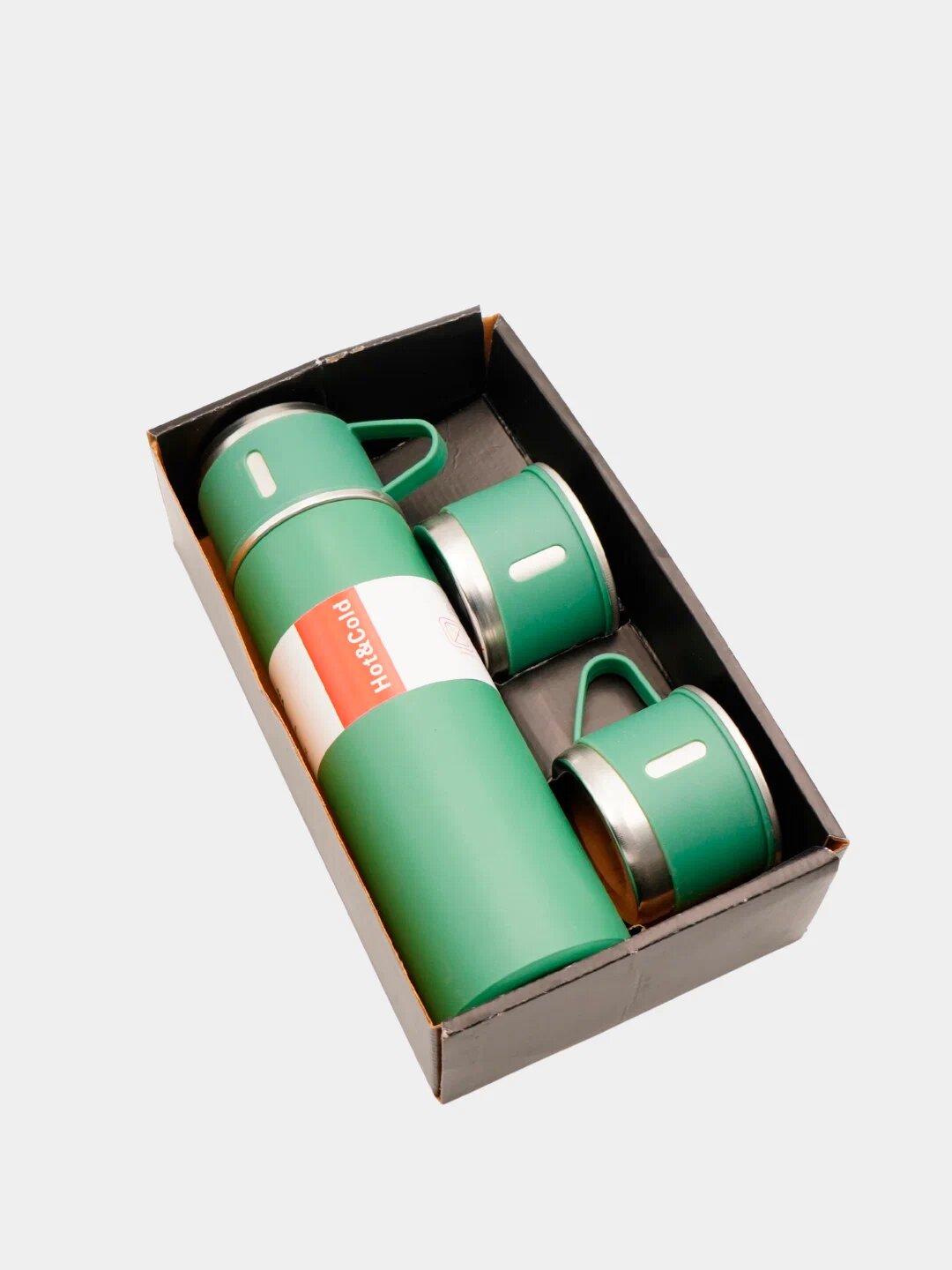 Термос - термокружка, подарочный набор из 3 чашек, 500 мл — фото 1