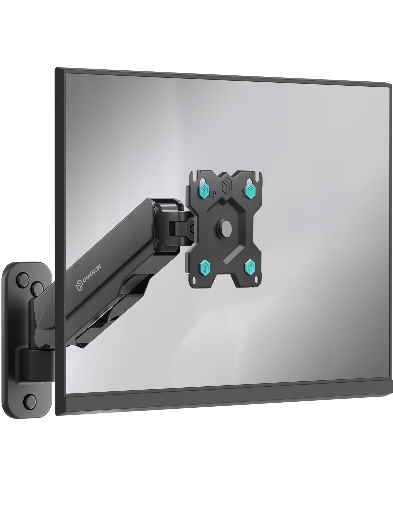 Кронштейн на стену ONKRON G120 для телевизора 13"-34", кронштейн для монитора настенный, до 8 кг, черный