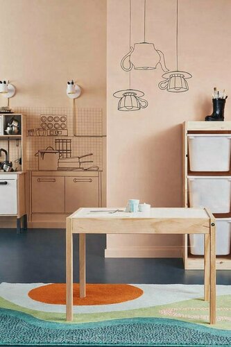 Изображение товара Стол корпи детский 64х49х46 см, без отделки/белый деревянный