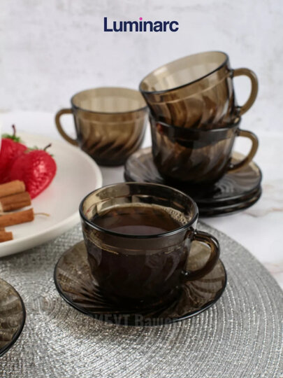 Чашка Luminarc "Милый Кот" Океан Эклипс, керамика, 220мл, с блюдечком