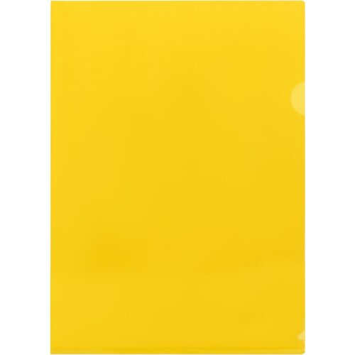Папка-уголок СТАММ А4, 150мкм, пластик, прозрачная, желтая, 20 штук папка уголок officespace а4 150мкм прозрачная желтая упаковка 20 шт