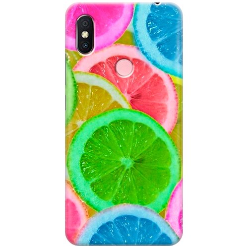 фото Силиконовый чехол на xiaomi redmi s2 / сяоми редми с2 с принтом "разноцветные лимоны" gosso