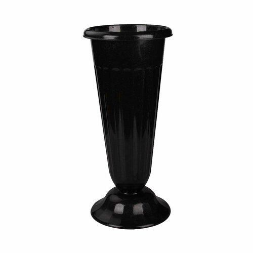 Ваза для цветов и растений напольный пластиковый большой объем 6 л цвет черный 741₽