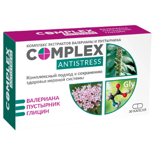 Complex Antistress Комплекс экстрактов валерианы и пустырника капс., 30 шт.