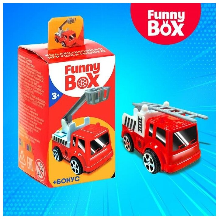 Игровой набор Funny Box «Пожарная техника»: карточка, фигурка, лист наклеек (1шт.)