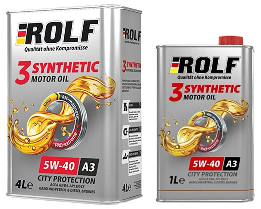 Моторное масло ROLF 3-SYNTHETIC 5W-40 Синтетическое 5 л