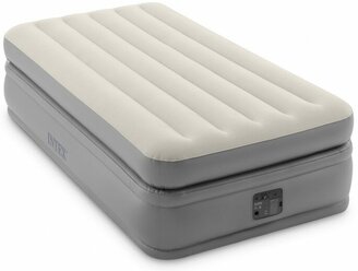 Надувная кровать Intex Prime Comfort Elevated Airbed (64162), серый/бежевый