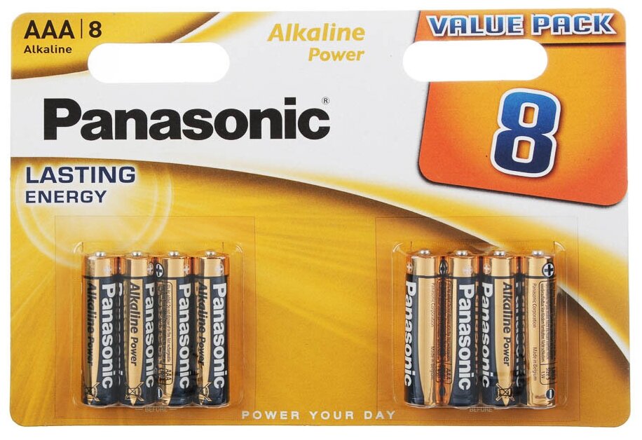 Батарейки Panasonic Alkaline Power LR03/286 BL8