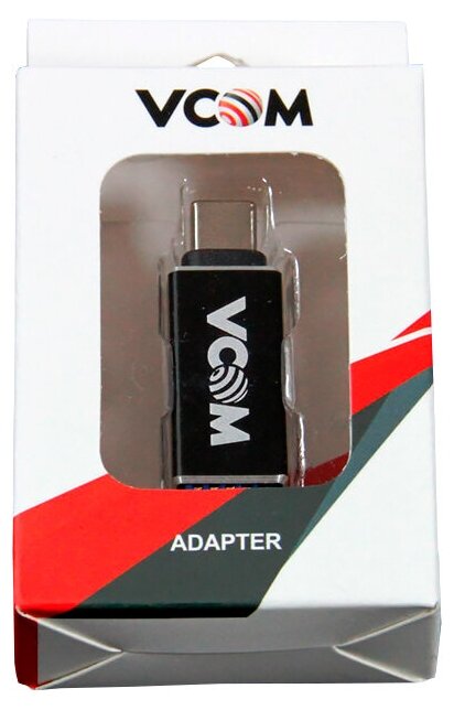 Разъем VCOM USB - USB Type-C (CA431M), черный - фотография № 2