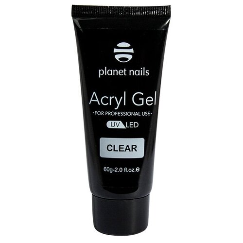 Акригель для ногтей Planet Nails Acryl Gel Clear прозрачный 60 г